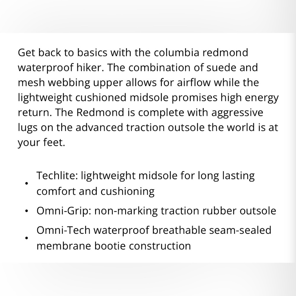 ✨Host Pick✨ Columbia Women's Redmond Waterproof Hiking Shoes - Picture 4 of 13